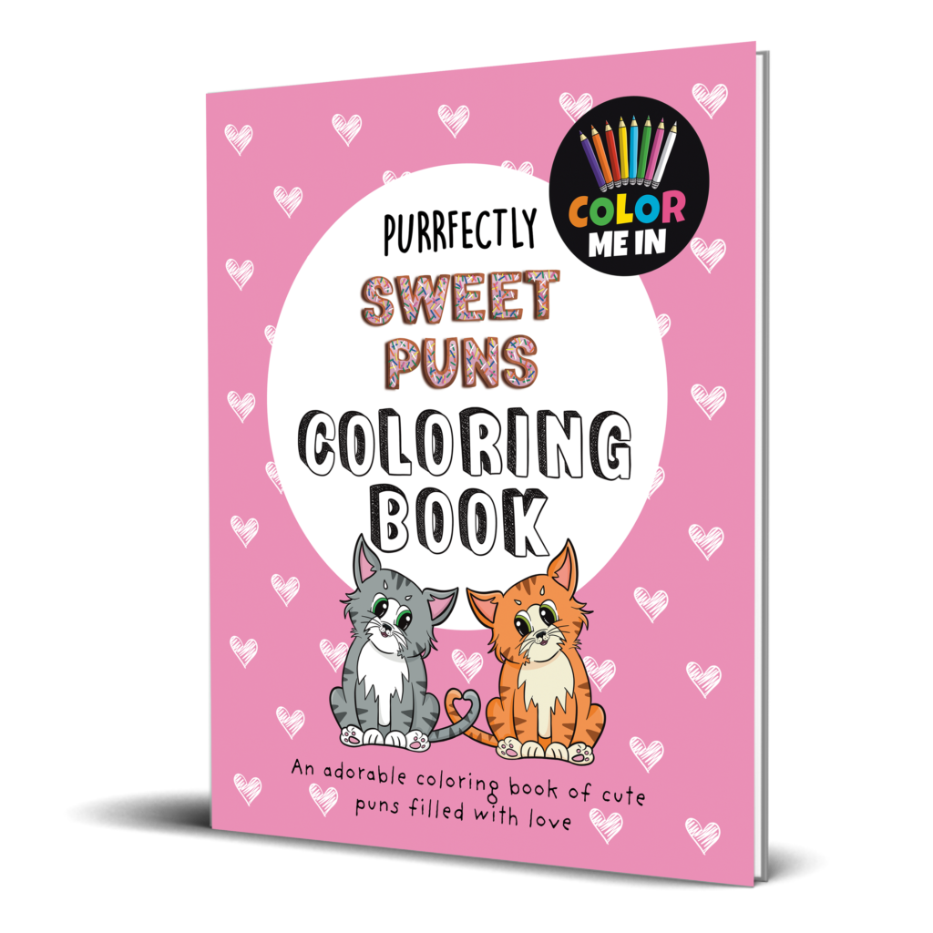 Purrfectly Sweet Puns Coloring Book